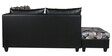Rio Fabric Corner Sofa in Grey & Black Colour in C Shape