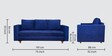 Rio Fabric 3 Seater Sofa in Blue Colour