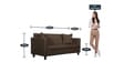 Rion 3 Seater Sofa in Brown Colour
