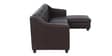 Riosche Leatherette LHS Sectional Sofa (3+ Lounger)in Dark Brown Colour