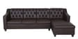 Riosche Leatherette LHS Sectional Sofa (3+ Lounger)in Dark Brown Colour