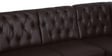 Riosche Leatherette LHS Sectional Sofa (3+ Lounger)in Dark Brown Colour