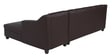 Riosche Leatherette LHS Sectional Sofa (3+ Lounger)in Dark Brown Colour