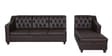 Riosche Leatherette LHS Sectional Sofa (3+ Lounger)in Dark Brown Colour