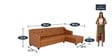 Riosche Leatherette LHS Sectional Sofa (3+ Lounger)in Tan Colour