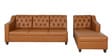 Riosche Leatherette LHS Sectional Sofa (3+ Lounger)in Tan Colour
