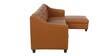 Riosche Leatherette LHS Sectional Sofa (3+ Lounger)in Tan Colour