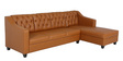 Riosche Leatherette LHS Sectional Sofa (3+ Lounger)in Tan Colour