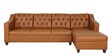 Riosche Leatherette LHS Sectional Sofa (3+ Lounger)in Tan Colour