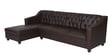 Riosche Leatherette RHS Sectional Sofa (3+ Lounger) in Dark Brown Colour