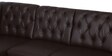 Riosche Leatherette RHS Sectional Sofa (3+ Lounger) in Dark Brown Colour