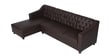 Riosche Leatherette RHS Sectional Sofa (3+ Lounger) in Dark Brown Colour