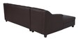 Riosche Leatherette RHS Sectional Sofa (3+ Lounger) in Dark Brown Colour
