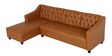 Riosche Leatherette RHS Sectional Sofa (3+ Lounger)in Tan Colour