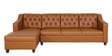 Riosche Leatherette RHS Sectional Sofa (3+ Lounger)in Tan Colour