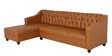 Riosche Leatherette RHS Sectional Sofa (3+ Lounger)in Tan Colour