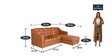 Riosche Leatherette LHS Sectional Sofa ( 2+ Lounger) in Tan Colour