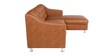 Riosche Leatherette LHS Sectional Sofa ( 2+ Lounger) in Tan Colour