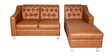 Riosche Leatherette LHS Sectional Sofa ( 2+ Lounger) in Tan Colour