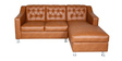 Riosche Leatherette LHS Sectional Sofa ( 2+ Lounger) in Tan Colour