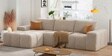 Riviera Premium Sectional Sofa In Beige Color