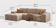 Riviera Premium Sectional Sofa In Beige Color