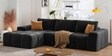 Riviera Premium Sectional Sofa In Black Color