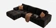 Riviera Premium Sectional Sofa In Black Color