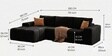 Riviera Premium Sectional Sofa In Black Color