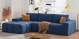 Riviera Premium Sectional Sofa In Blue Color