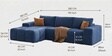 Riviera Premium Sectional Sofa In Blue Color