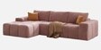 Riviera Premium Sectional Sofa In Blush Pink Color