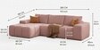 Riviera Premium Sectional Sofa In Blush Pink Color