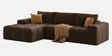 Riviera Premium Sectional Sofa In Dark Brown Color