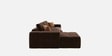 Riviera Premium Sectional Sofa In Dark Brown Color