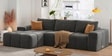 Riviera Premium Sectional Sofa In Dark Grey Color