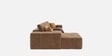 Riviera Premium Sectional Sofa In Light Brown Color