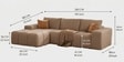 Riviera Premium Sectional Sofa In Light Brown Color