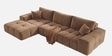 Riviera Premium Sectional Sofa In Light Brown Color
