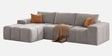 Riviera Premium Sectional Sofa In Light grey Color