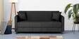 Riya Fabric 3 Seater Sofa In Mystic Black Colour