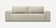 Riyab Velvet Convertible Sofa Cum Bed in Cream Color,