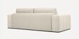 Riyab Velvet Convertible Sofa Cum Bed in Cream Color,