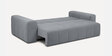 Riyab Velvet Convertible Sofa Cum Bed in Grey Color