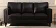 Tromaso Leatherette 3 Seater Sofa In Coffee Brown Colour