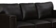 Tromaso Leatherette 3 Seater Sofa In Coffee Brown Colour