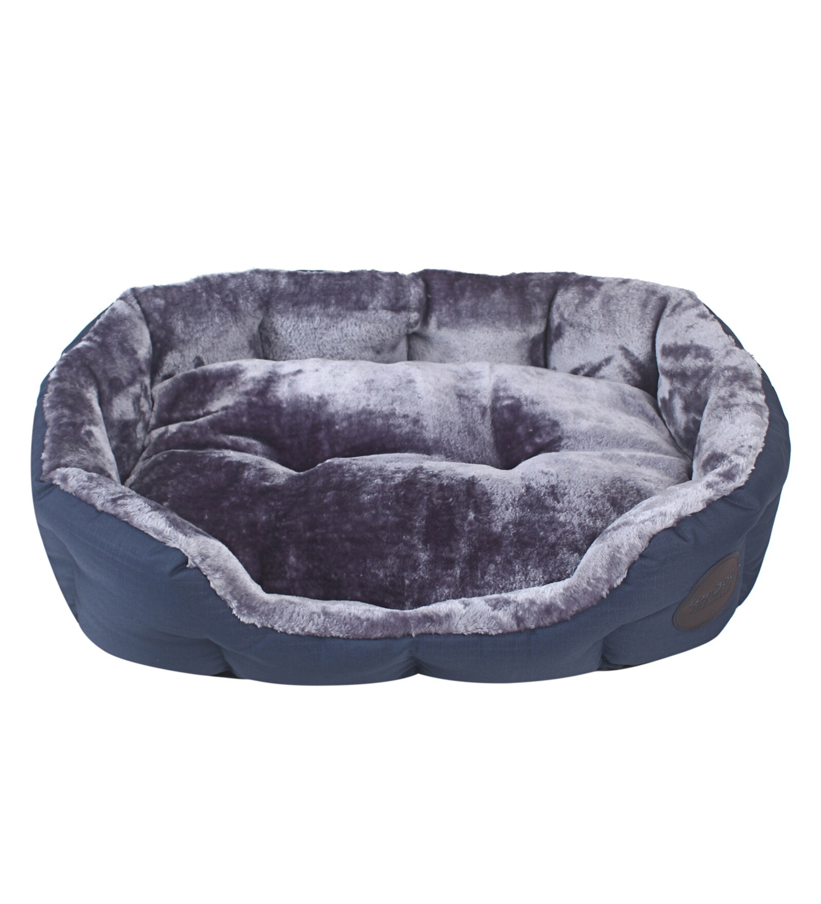 Buy RibStock Medium Pet Bed Oval Shaped in Navy Blue Colour at 10 OFF