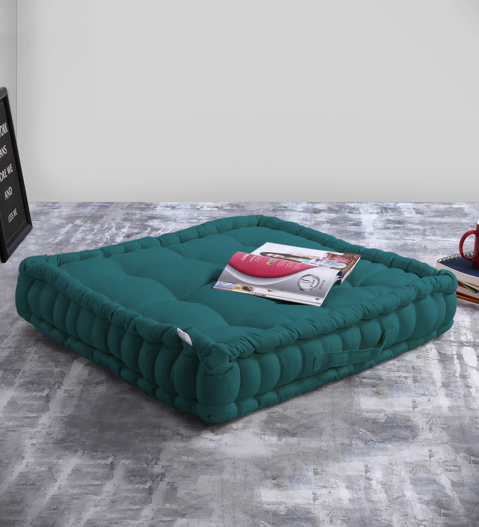 Buy Rich Cotton Canvas Floor Cushions by Encasa Homes at 59 OFF by