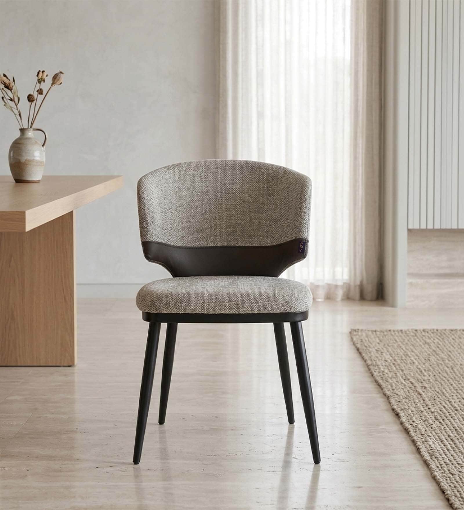 Rilo Dining Chair In Beige Colour