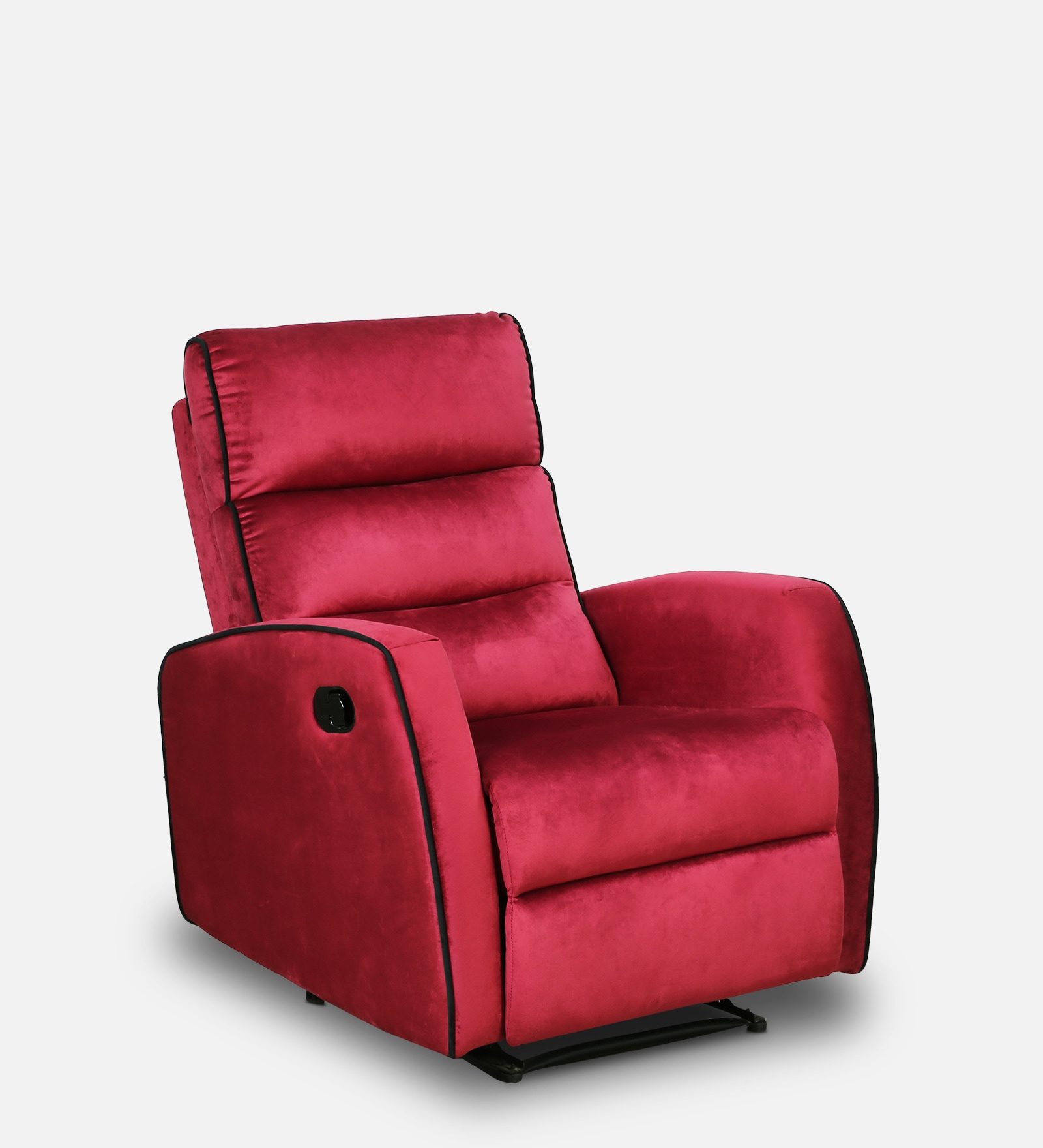 Rio Velvet Manual 1 Seater Recliner in Pink Colour